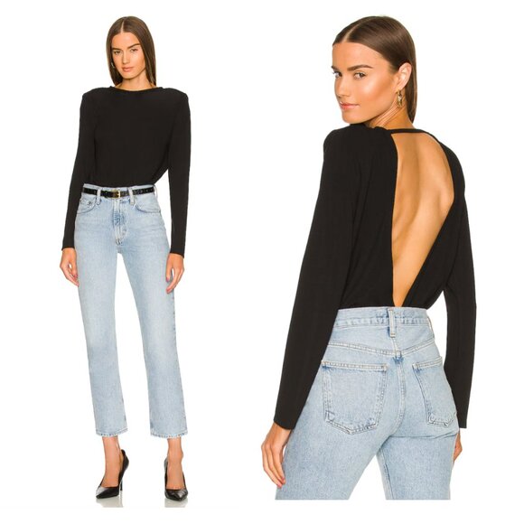 ANINE BING Whitney Open Back Bodysuit in Black, XS 0-2 NWT - Picture 3 of 8